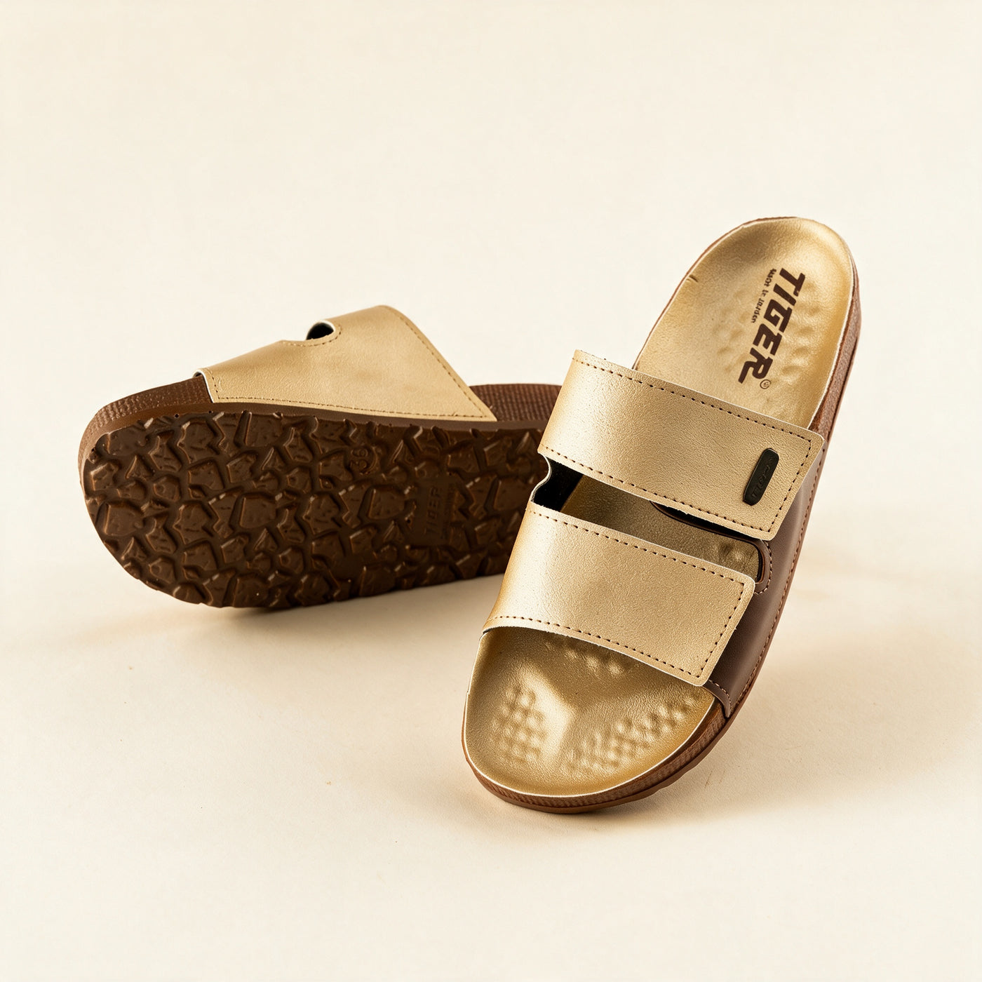 2055X Gold — Twin Magic Footbed Style, Gold / Brown