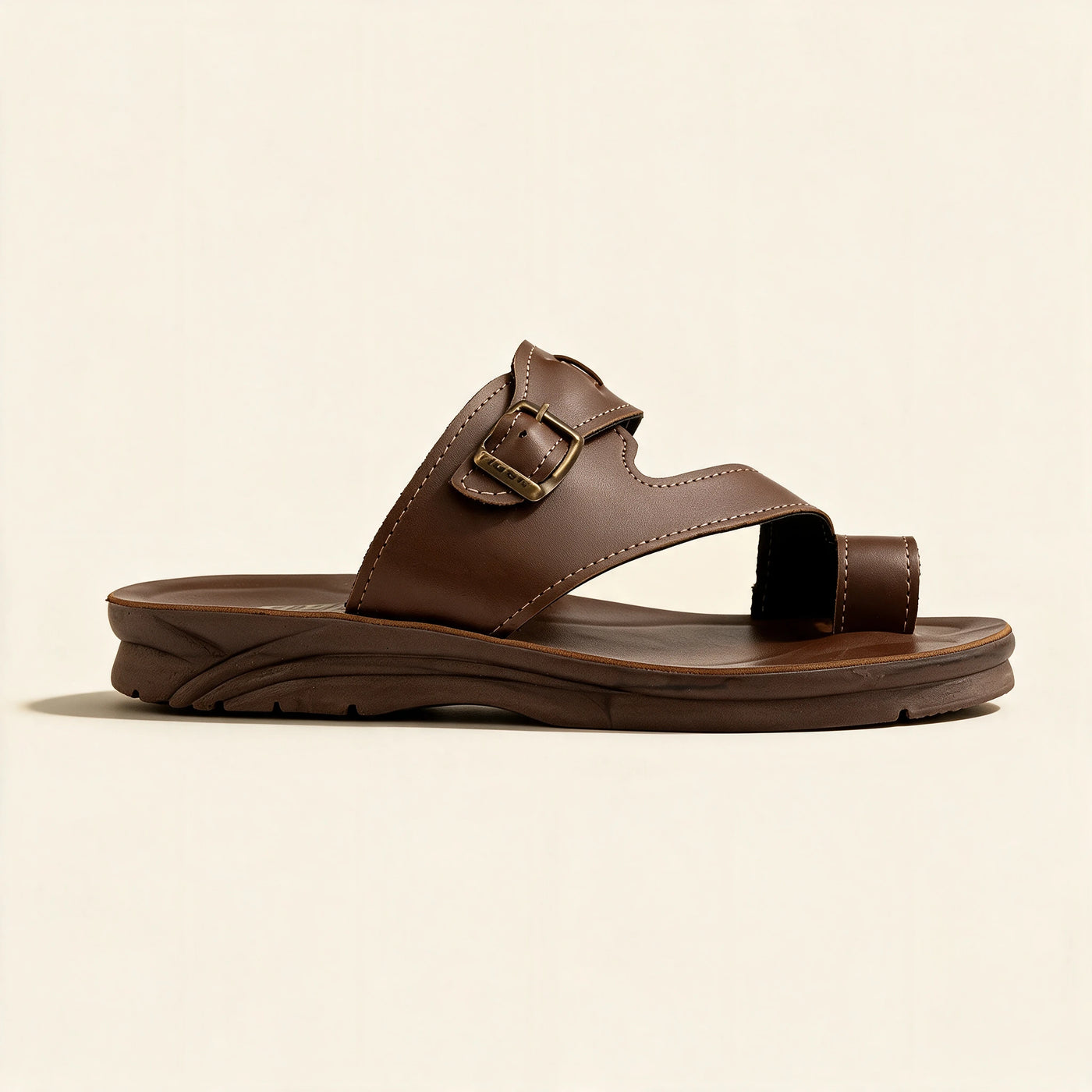 4802 — Men's toe-post sandal, Chocolate