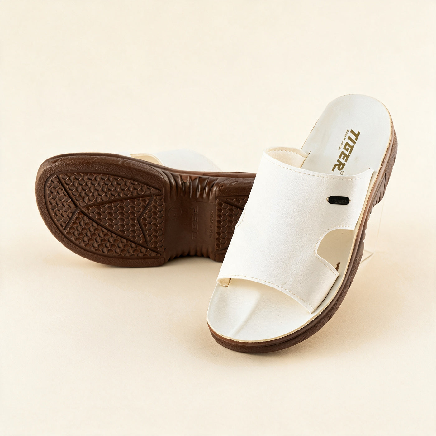 5512 Italian — Men's single-band slide, White