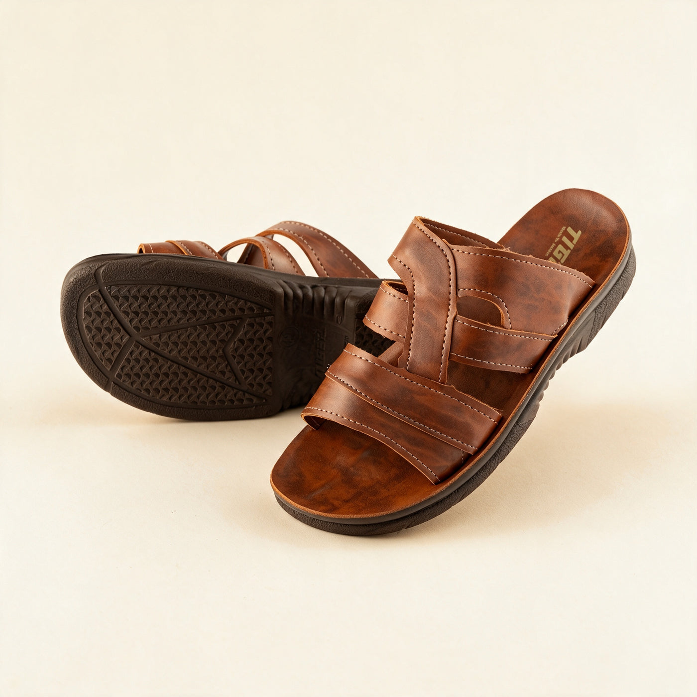 5514 — Men's comfort slide, Brown