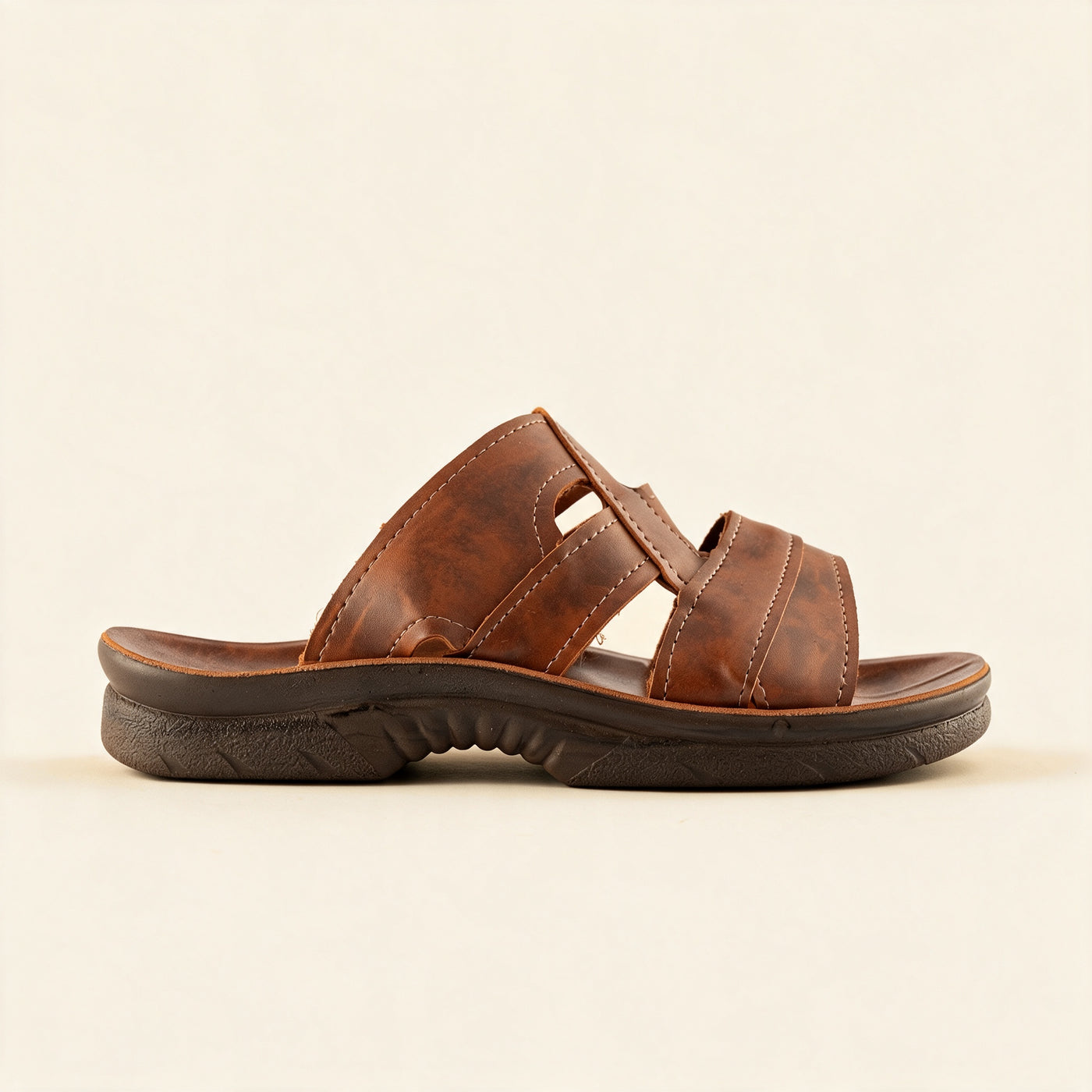 5514 — Men's comfort slide, Brown – view 2