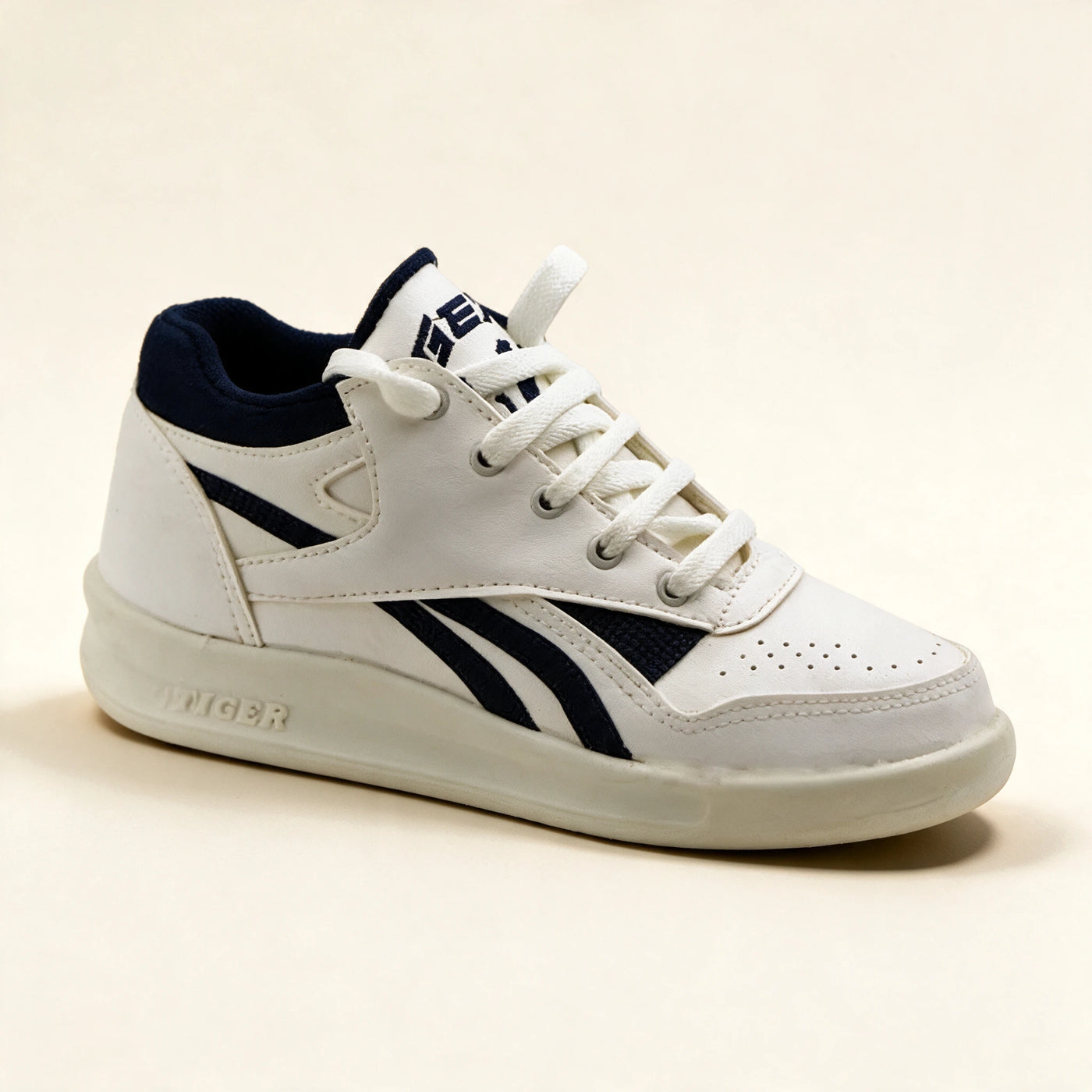 1007 — Court sneaker, White / Navy