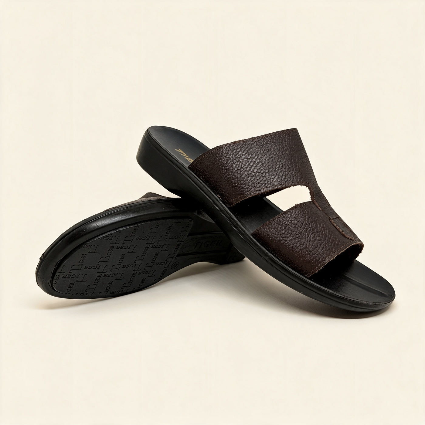 9103 — Men's Yoke slide, Chocolate &ndash; view 3