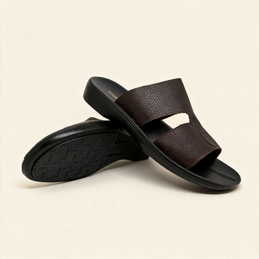 9103 — Men's Yoke slide, Chocolate &ndash; view 3
