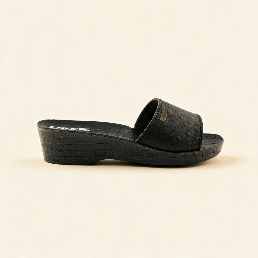 3000 — Ladies' wedge slide, Black &ndash; view 3
