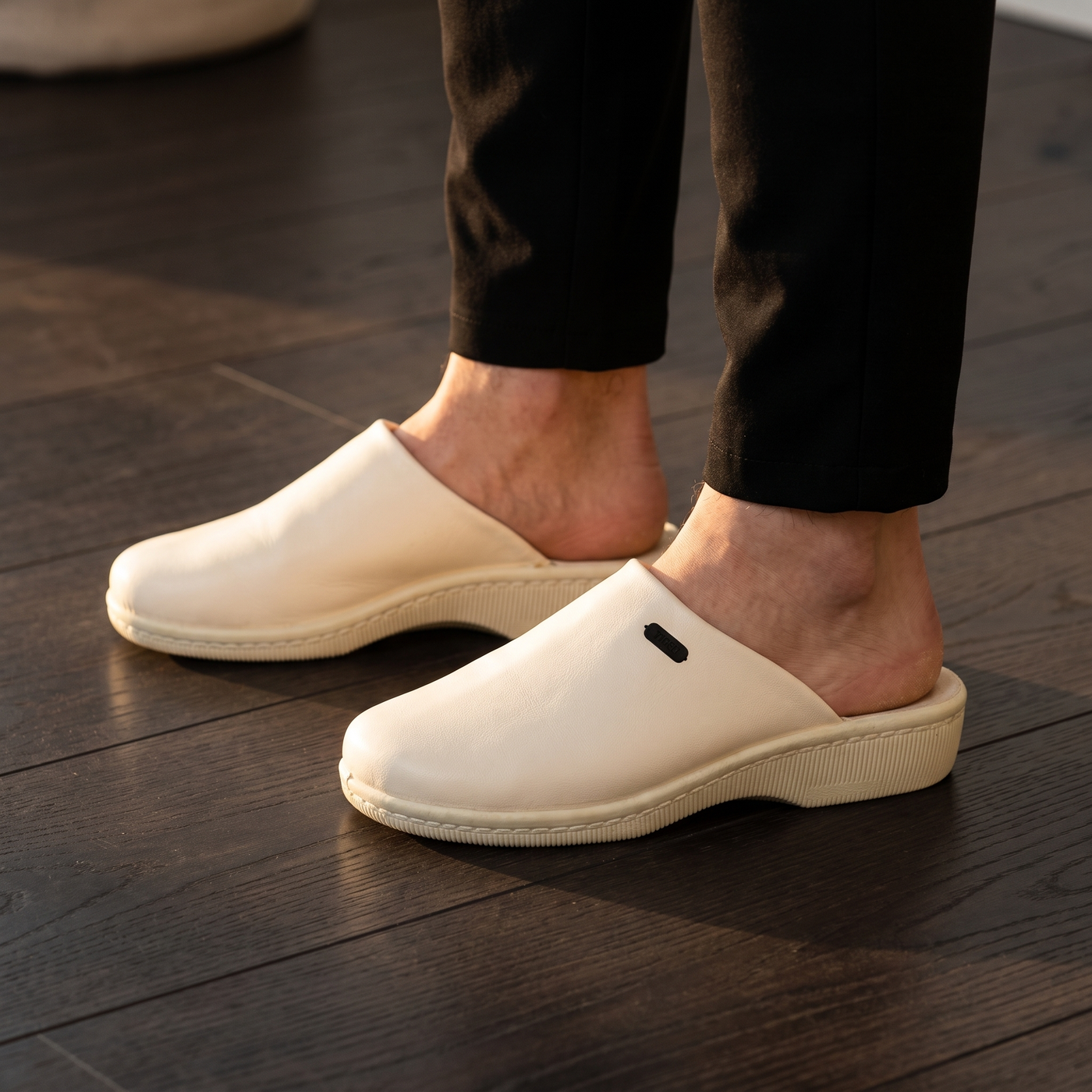 4212 — Men's closed-toe mule, Beige &ndash; view 2