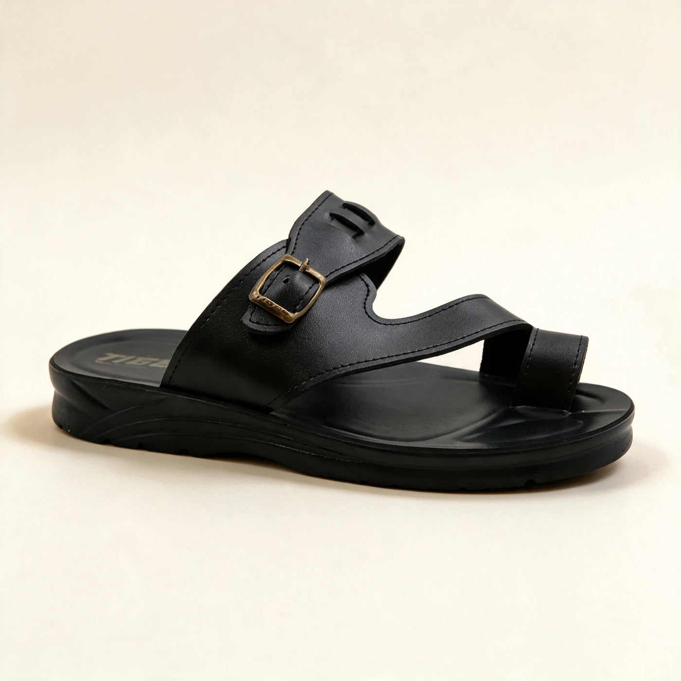 4802 — Men's toe-post sandal, Black