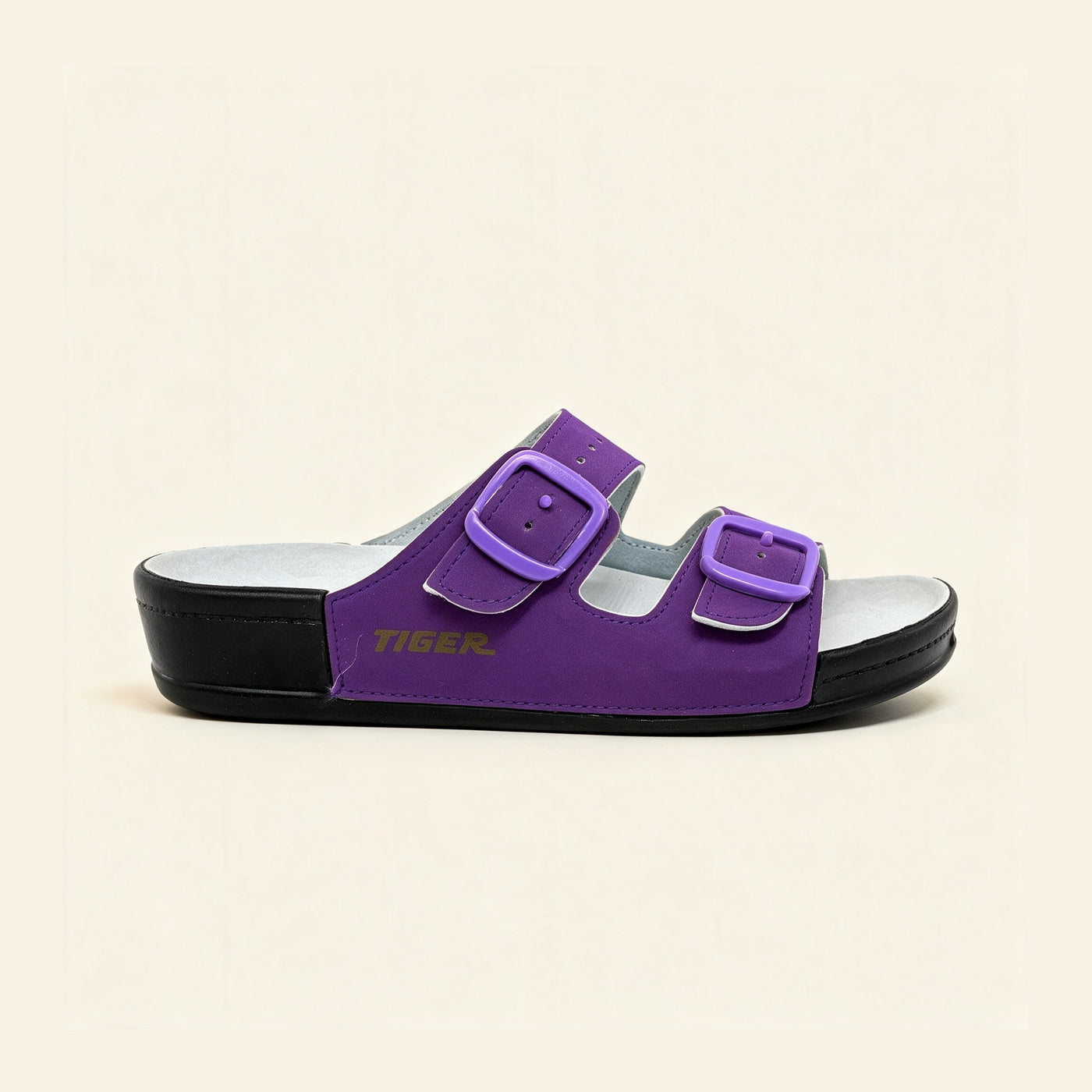 5078 NBK — Twin-buckle footbed slide, Purple &ndash; view 2