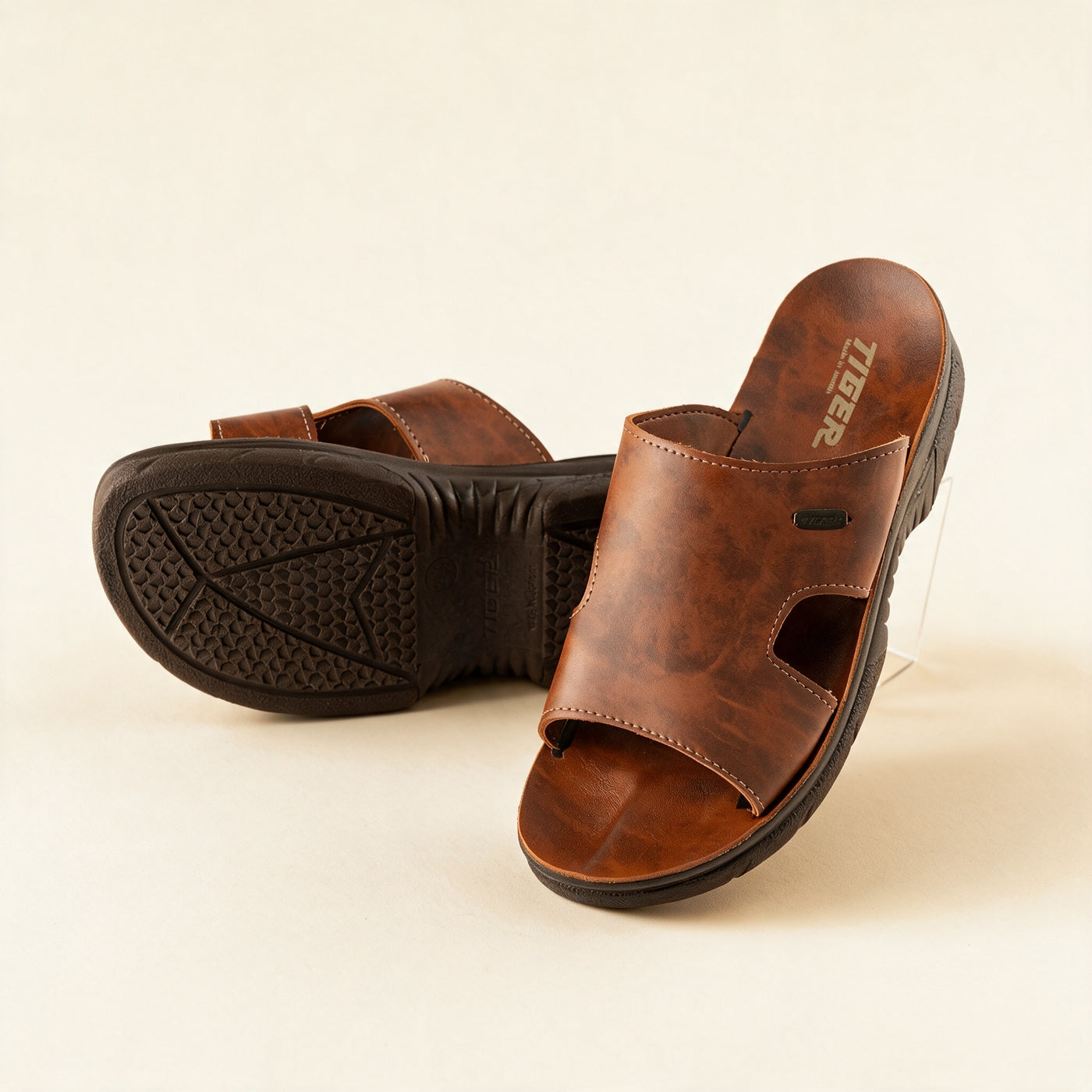 5512 Italian — Men's single-band slide, Brown