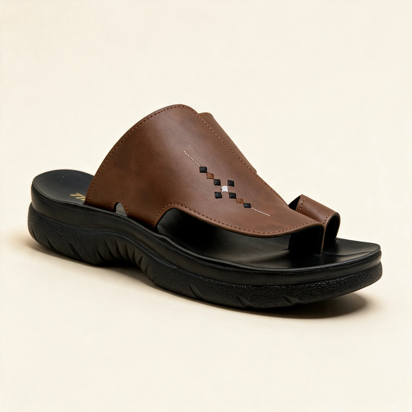 5513 Tatreez — Men's sport slide, Brown