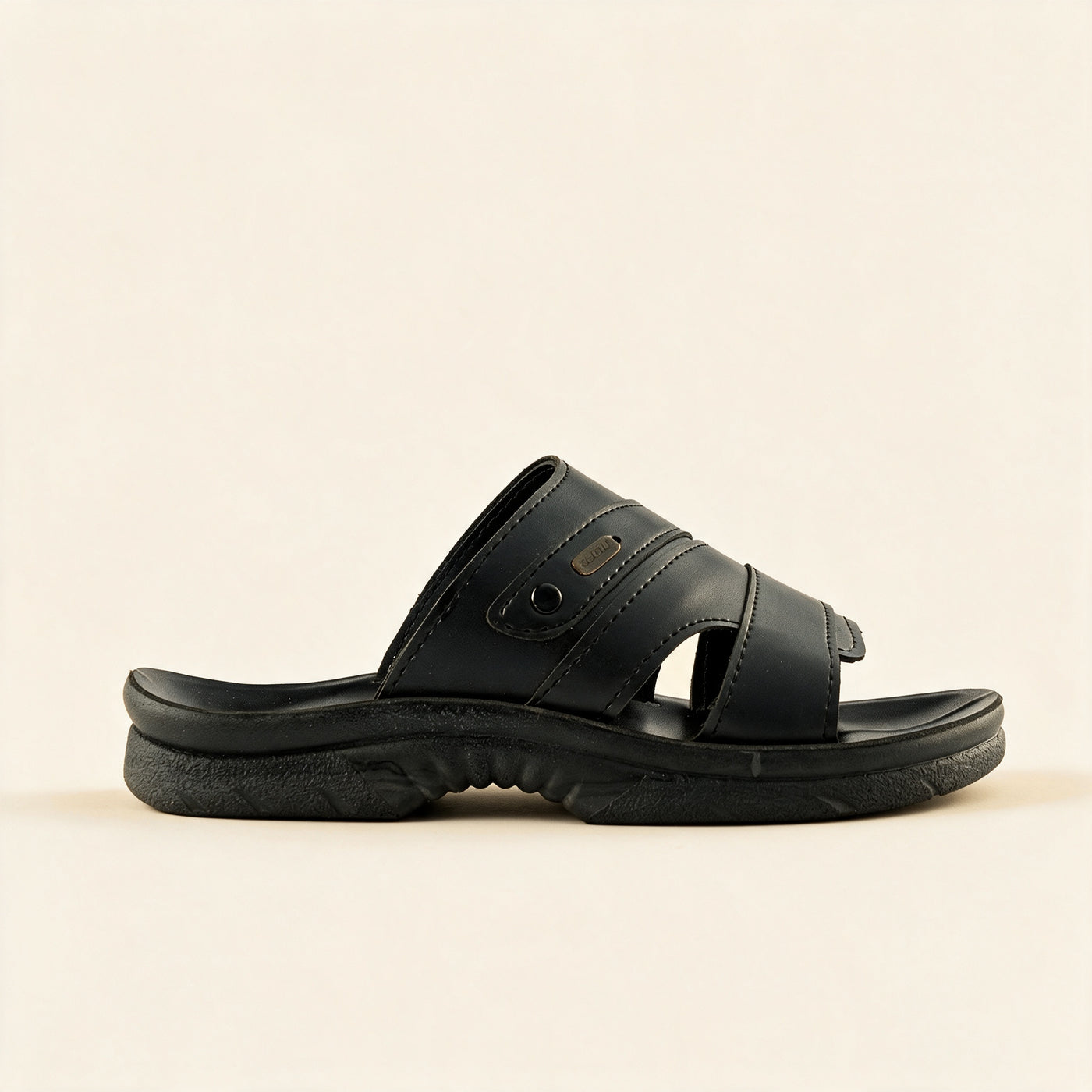 5522 Italian — Men's cross-strap slide, Black &ndash; view 3