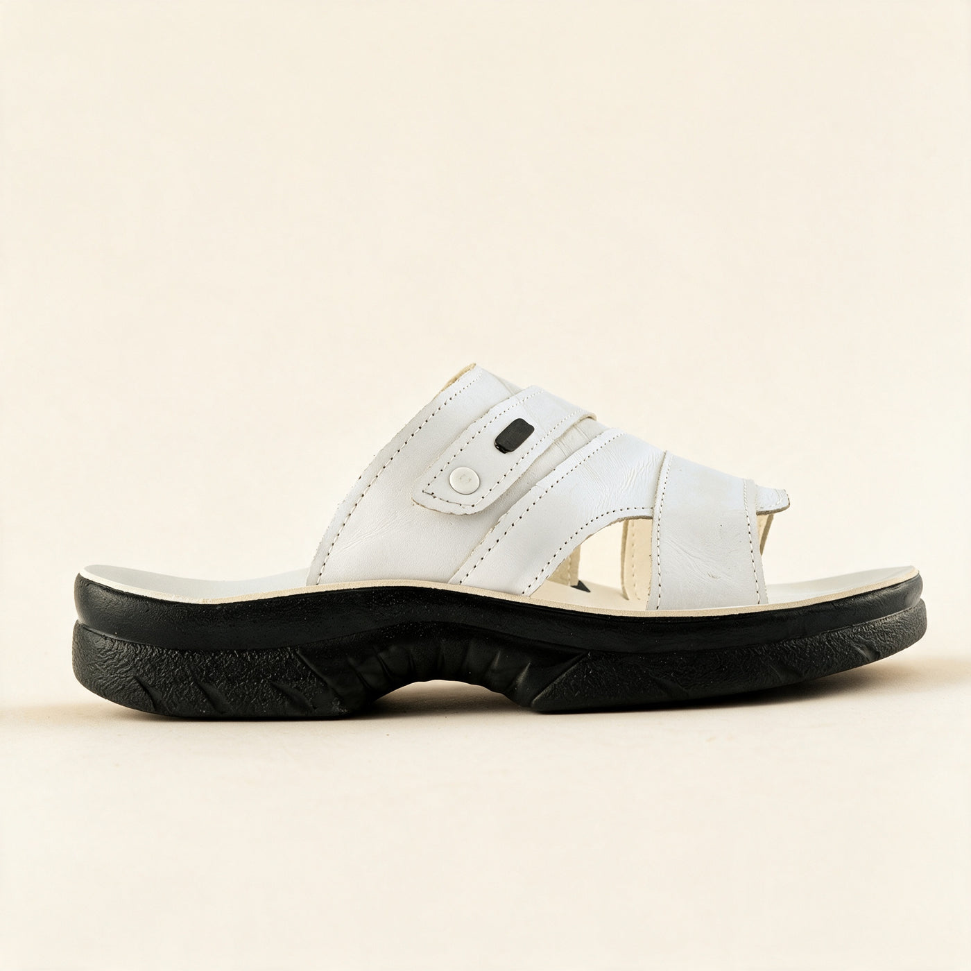 6522 Genuine — Men's cross-strap slide, White