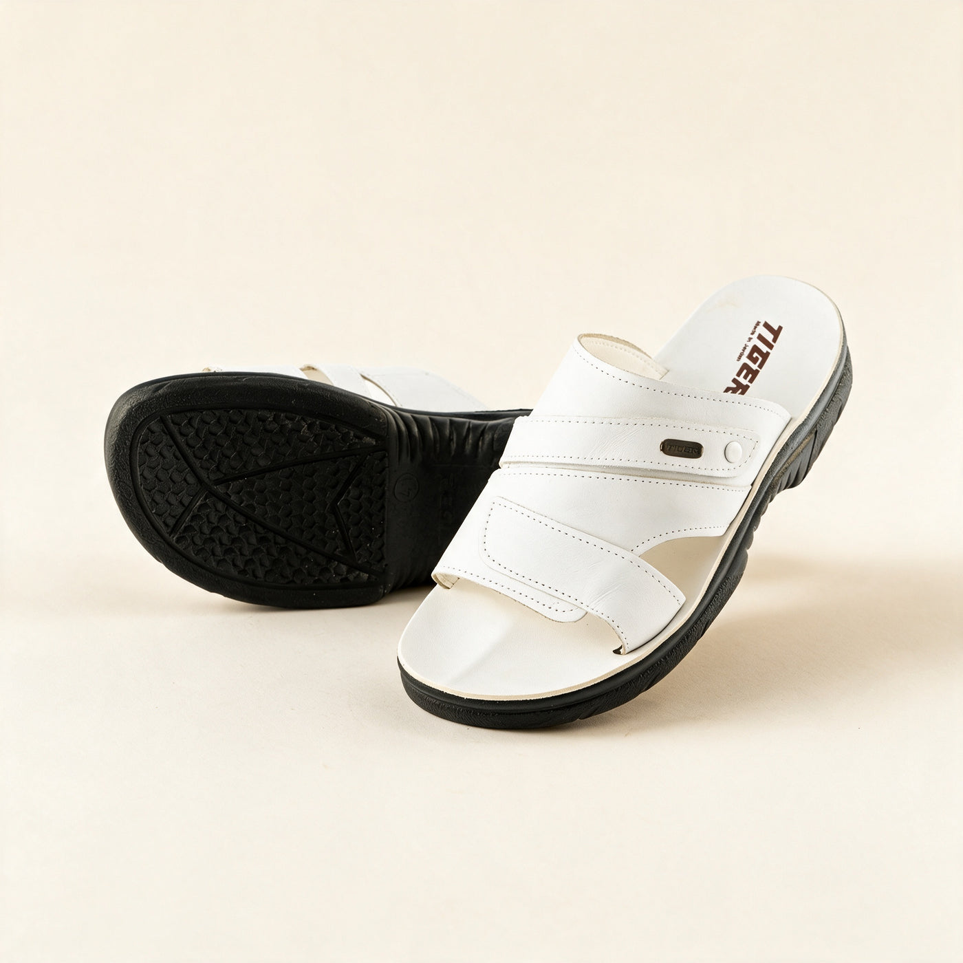 6522 Genuine — Men's cross-strap slide, White &ndash; view 3