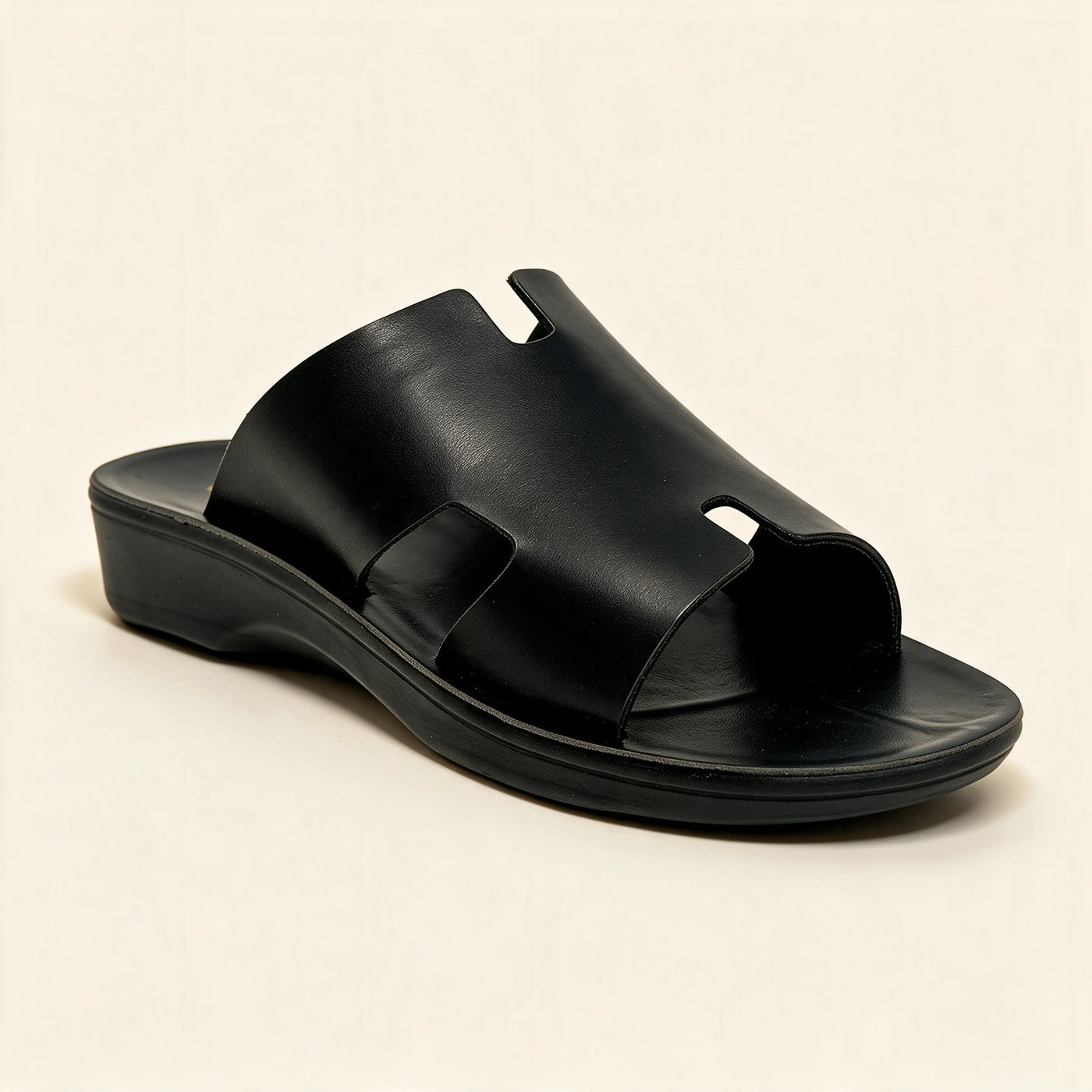 8102 Italian — Men's H-strap slide, Black