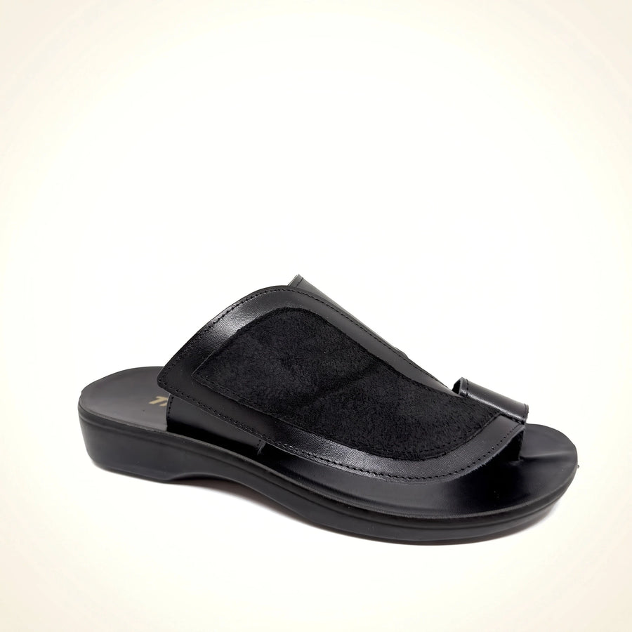9100 Genuine — Men's Arabic sandal, Black