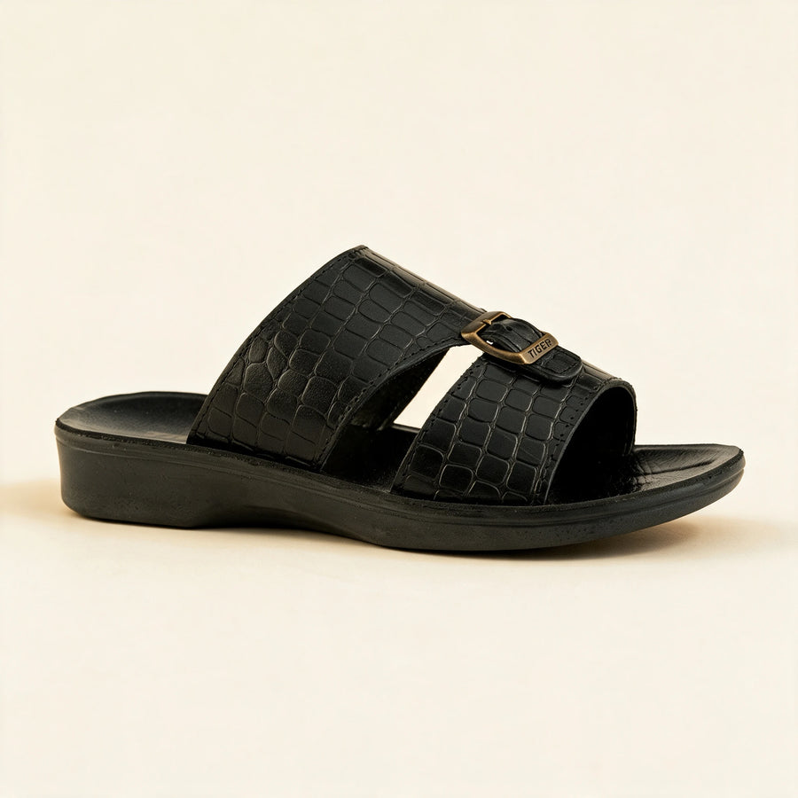 9101 Genuine — Men's buckle slide, Black