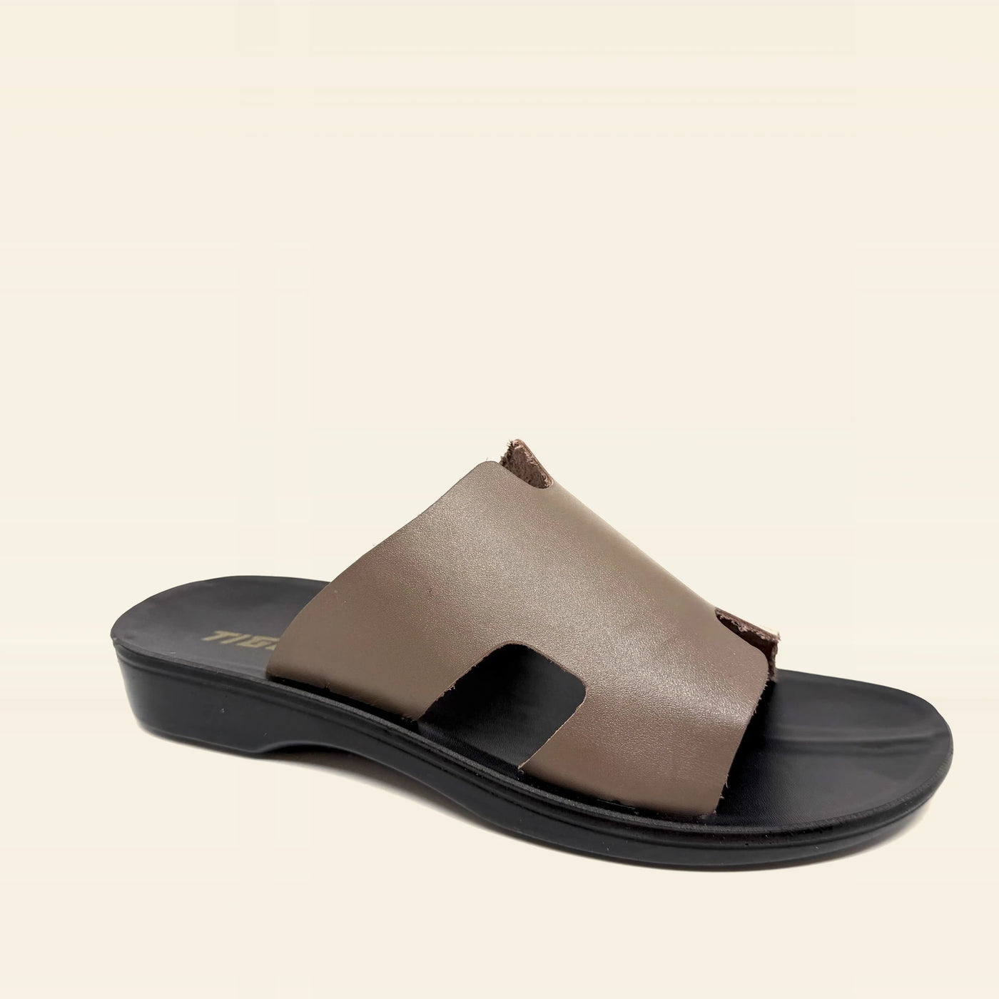 9102 Genuine — Men's H-strap slide, Latte