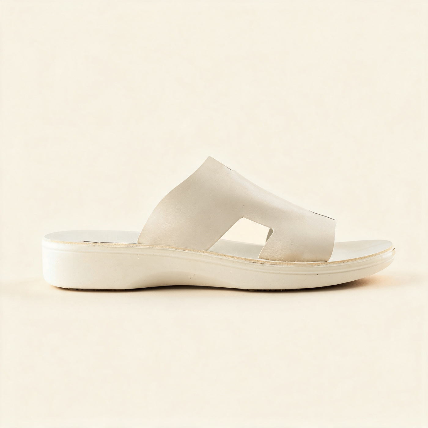 9102 Genuine — Men's H-strap slide, White
