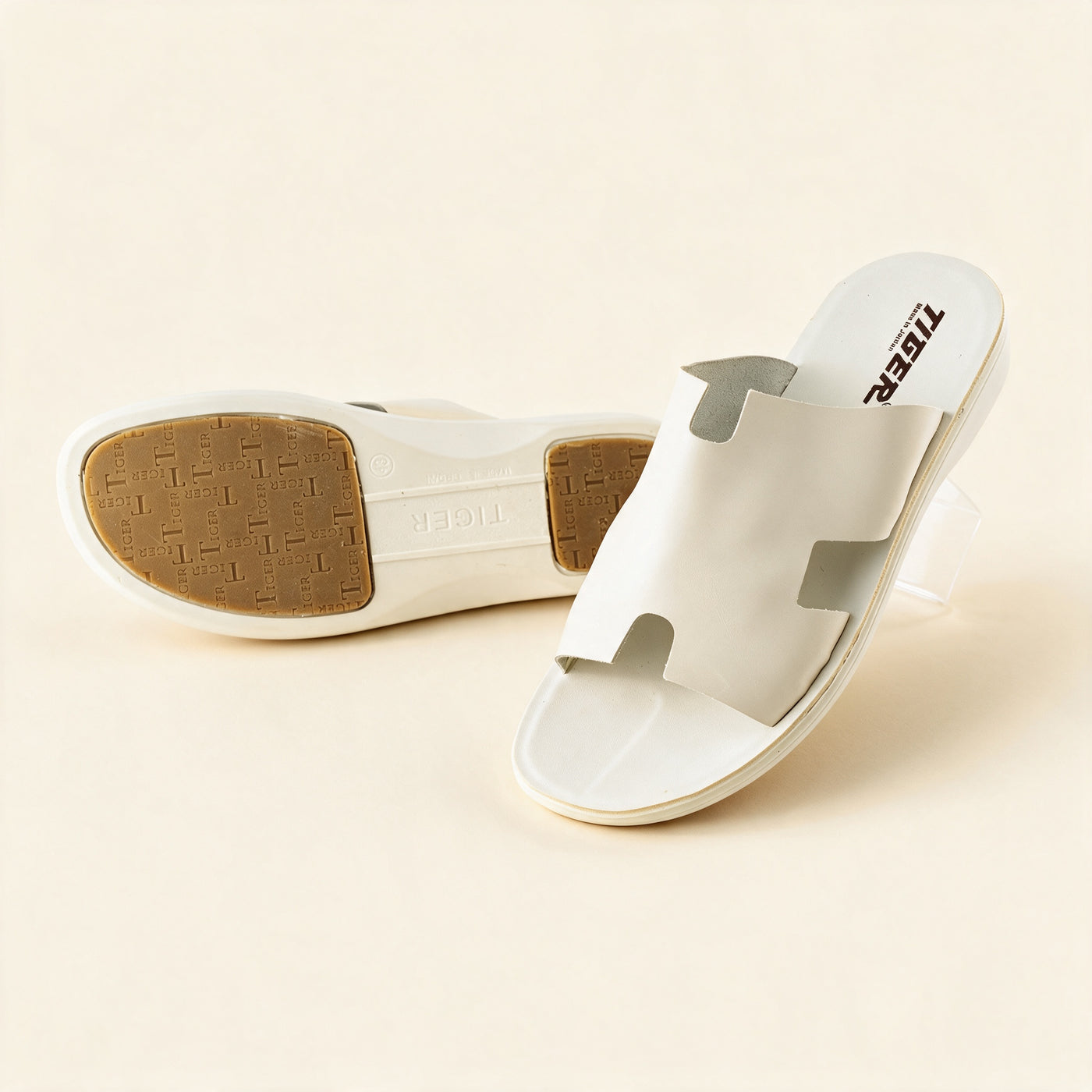 9102 Genuine — Men's H-strap slide, White &ndash; view 2