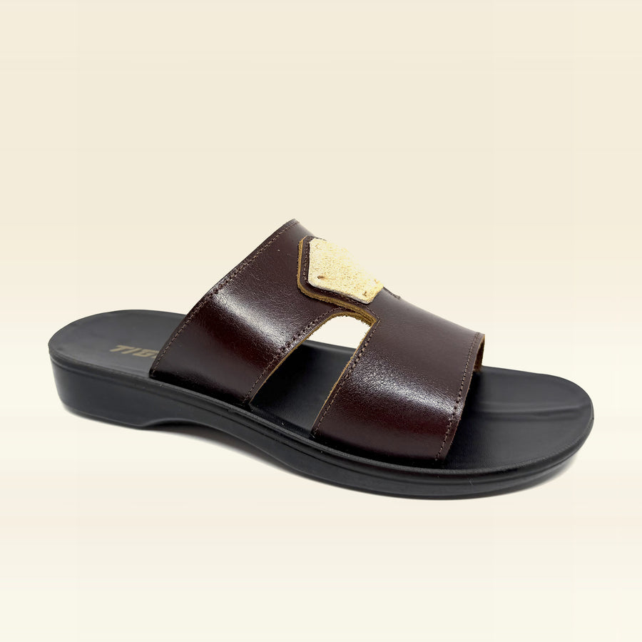 9104 — Men's Shield H-strap slide, Burgundy