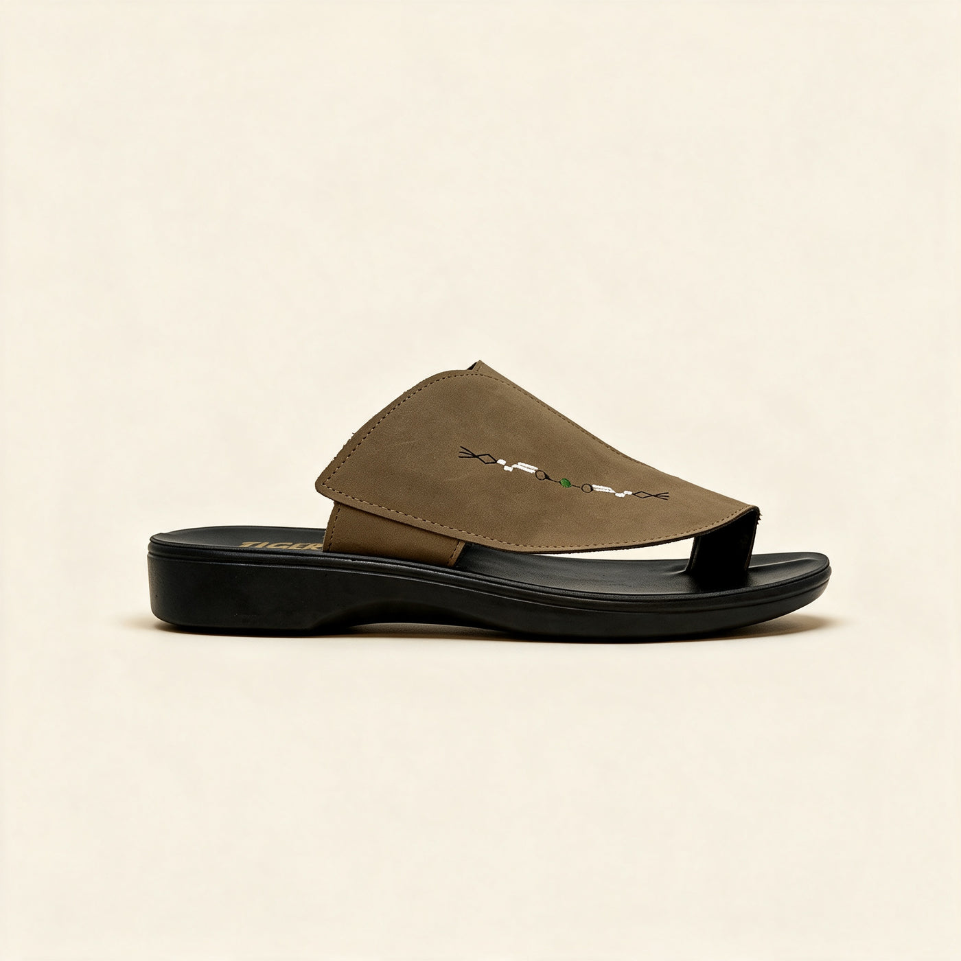8100 Tatreez — Men's Arabic sandal, Olive