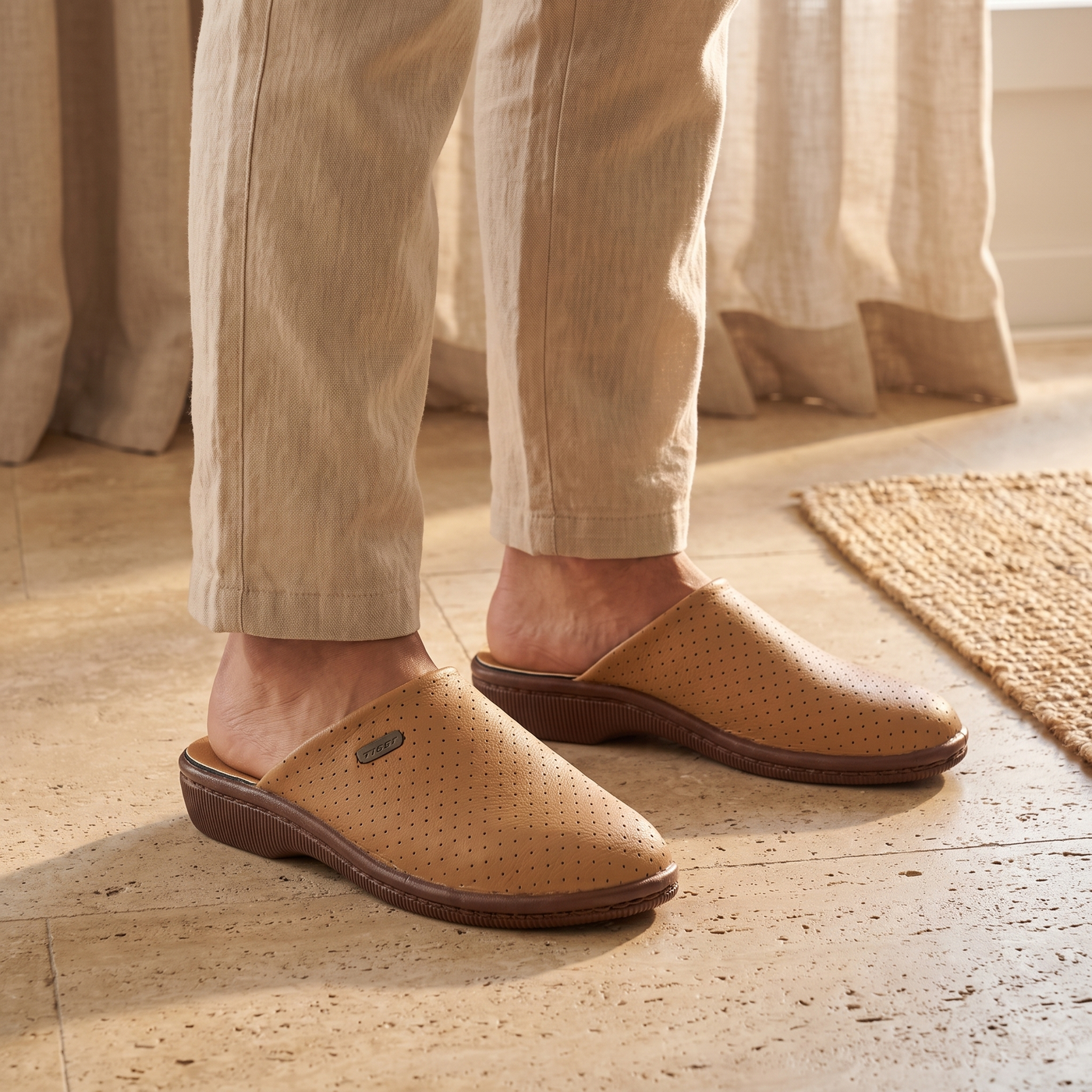 4212 — Men's closed-toe mule, Tan &ndash; view 2
